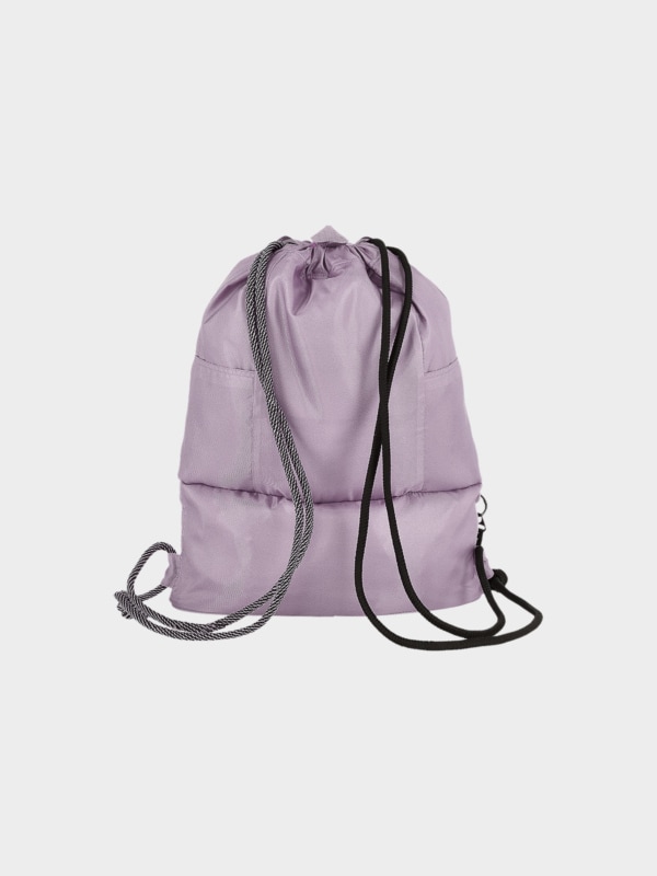 Purple drawstring backpack deals