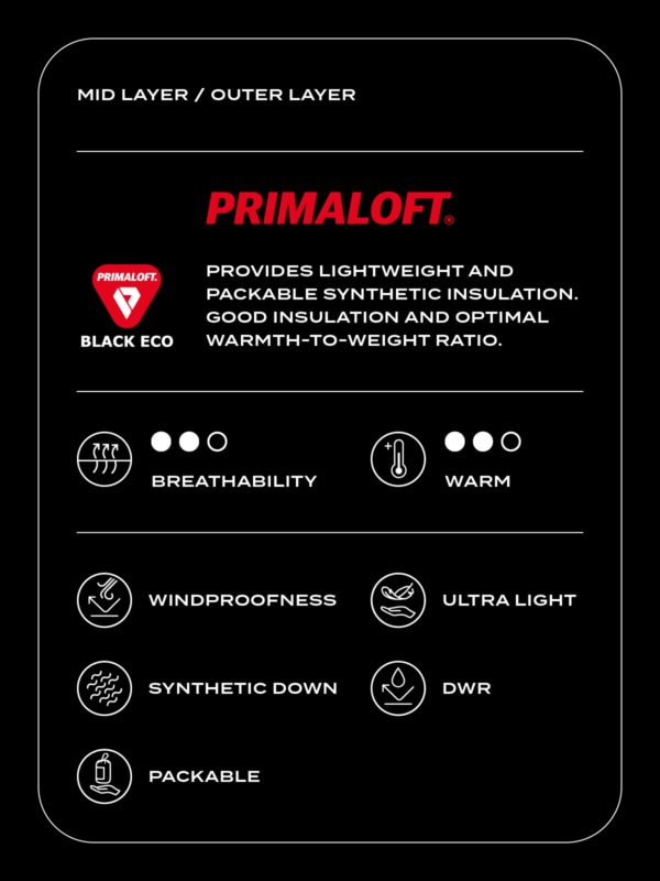 Primaloft eco insulation hotsell