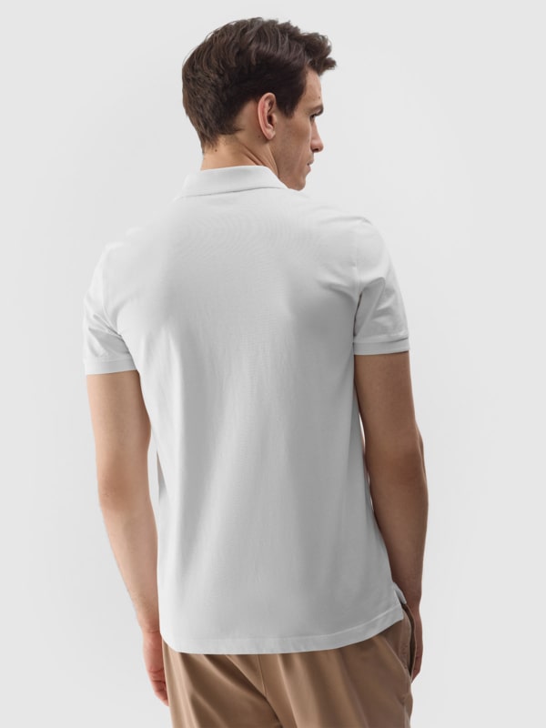 Plain white polo t shirts men's hotsell