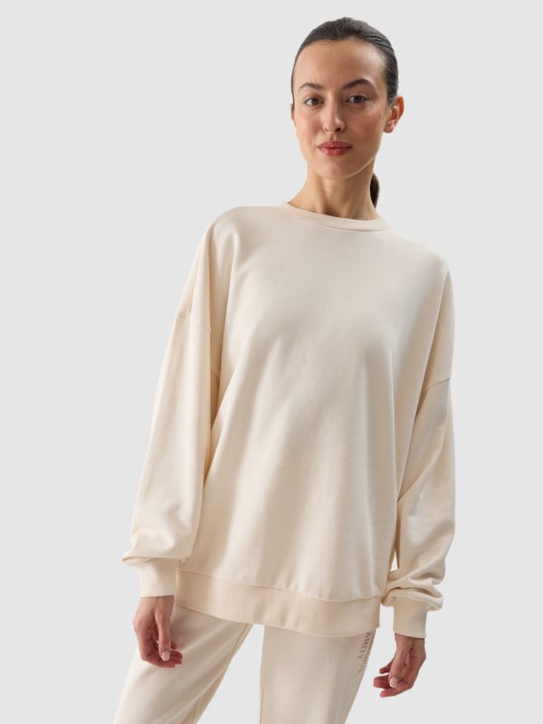 Cream sweatshirt womens on sale