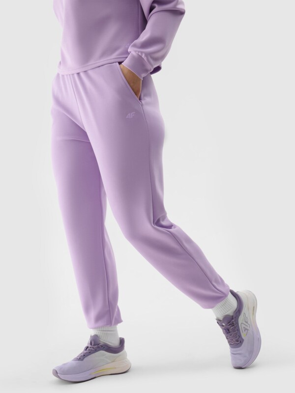 Women s joggers sweatpants with added modal light purple