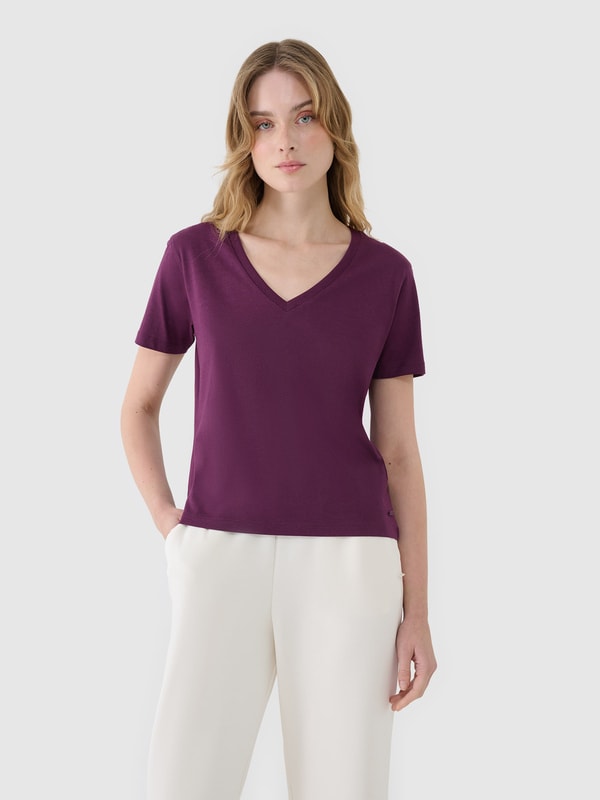 Women's oversized modal t-shirt - purple | 4F: Sportswear