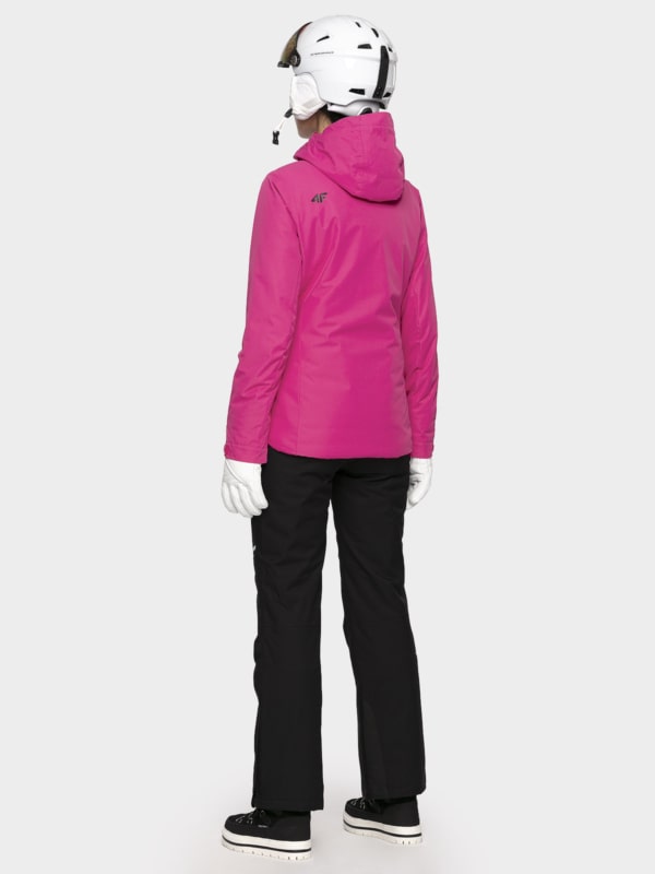 Women s ski jacket KUDN301 hot pink 4F Sportswear and shoes