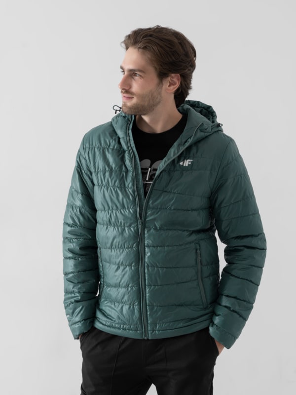 Men s PrimaLoft Silver ThermoPlume quilted down jacket 4F Sportswear and shoes