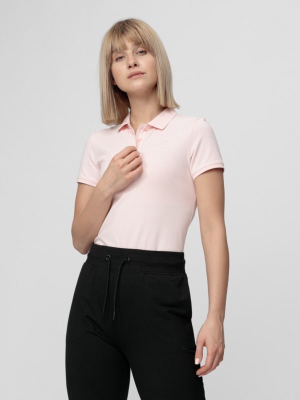 Pink polo black pants hotsell