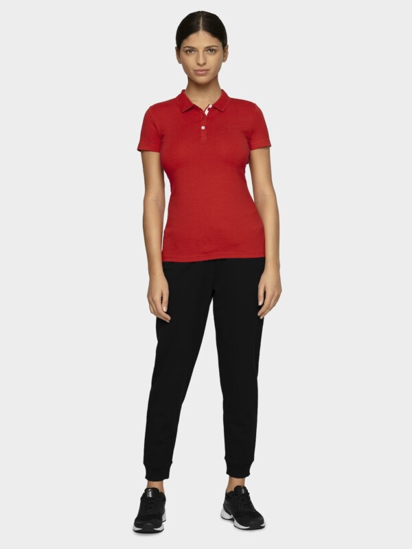 Women s slim polo shirt red