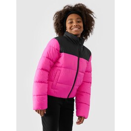 Girl's synthetic-fill down jacket - fuchsia | 4F: Sportswear