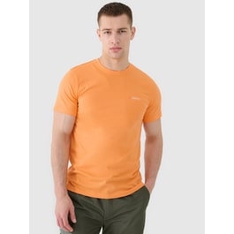 Men's regular plain t-shirt - orange | 4F: Sportswear and shoes
