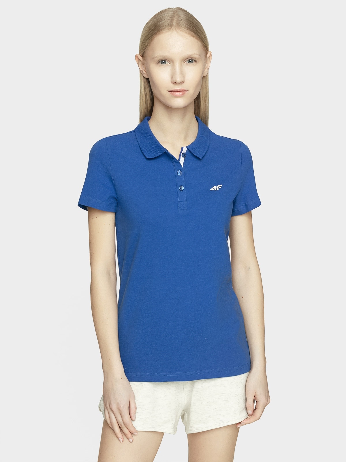 Tricou polo regular pentru femei - cobalt