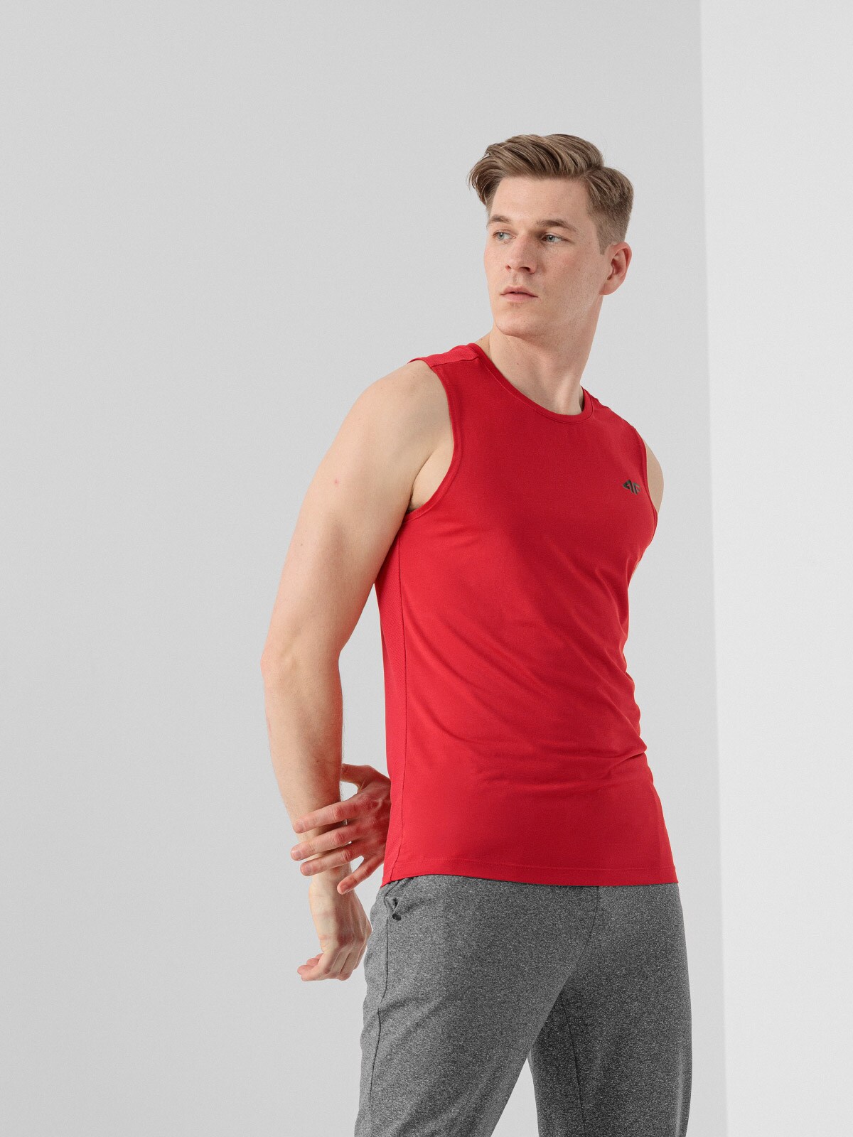 Pánský sportovní rychleschnoucí tank top regular - červený