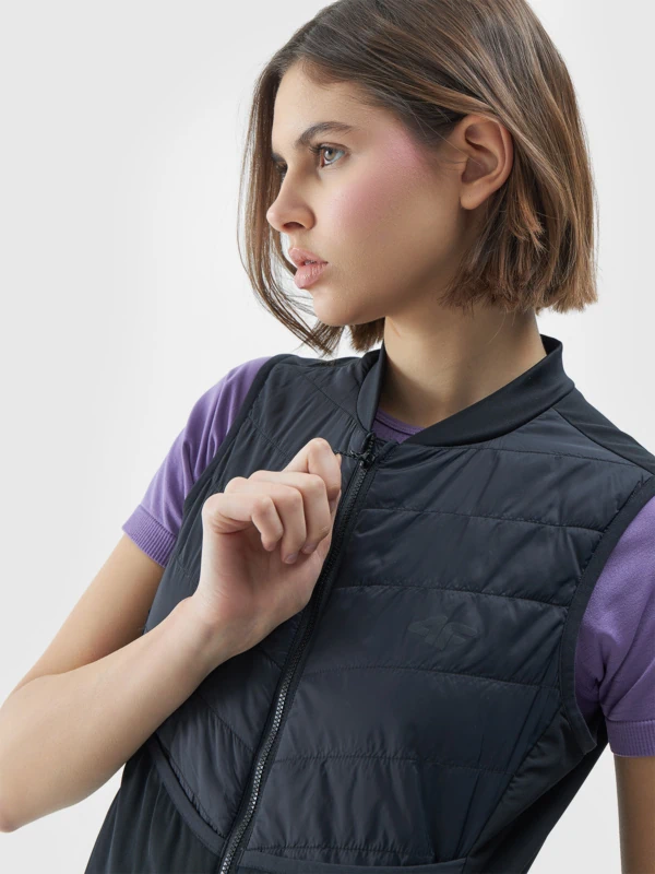 Women's Primaloft Black Eco Insulation trail running vest - black